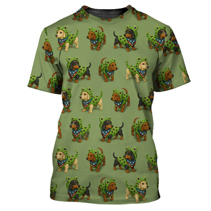 Funny Dachshund Hoodie, Dachshund Wiener Dog Sweatshirt, Frog Costume Dog Lover Gift