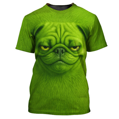 Pug Christmas Shirts, Pugrinch Hoodie For Dog Lovers, Xmas Grinch Pug Shirts, Gift For Christmas Day