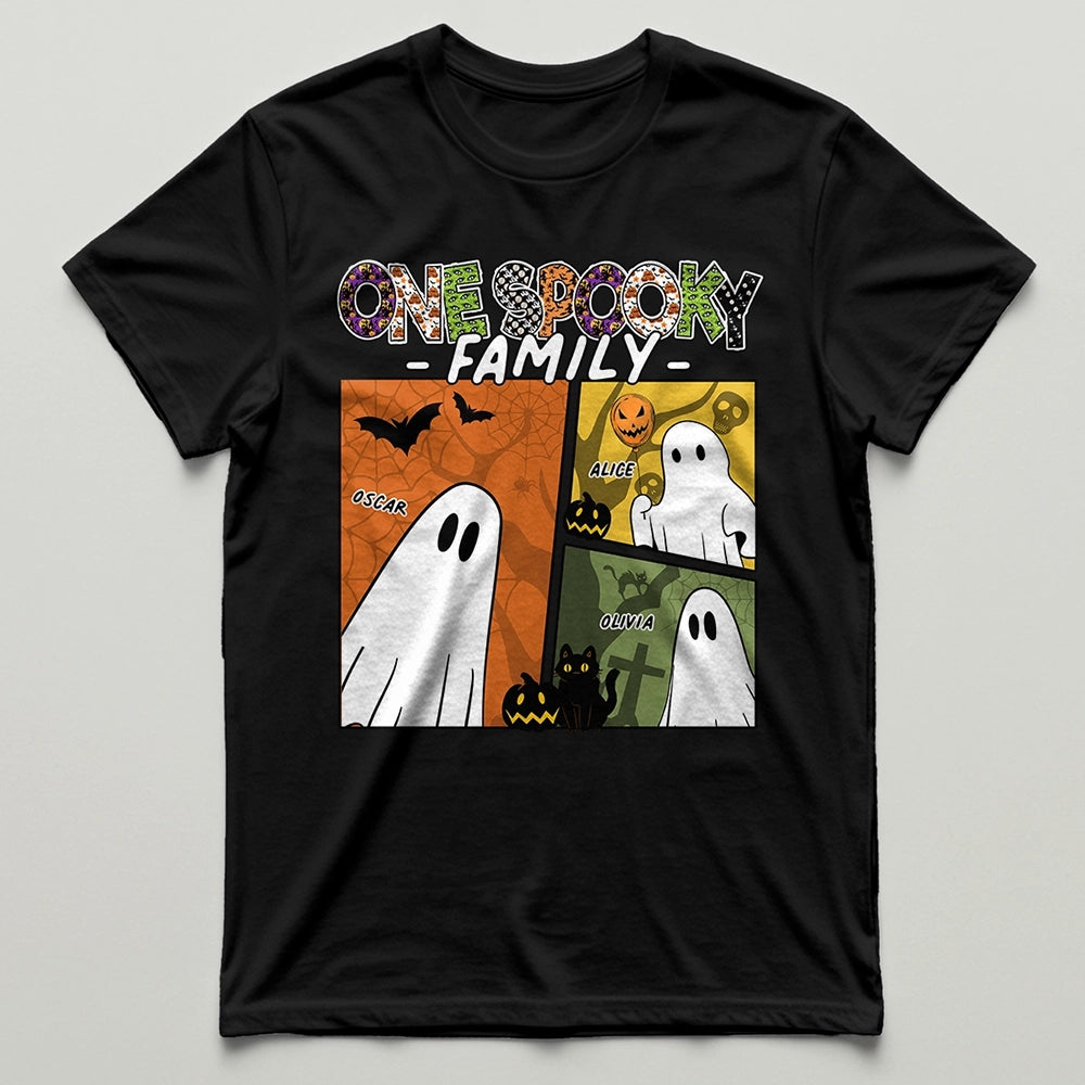 One Spooky Family - Custom Halloween Gift For Family - Personalized T-Shirt
