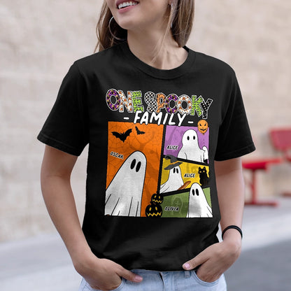 One Spooky Family - Custom Halloween Gift For Family - Personalized T-Shirt