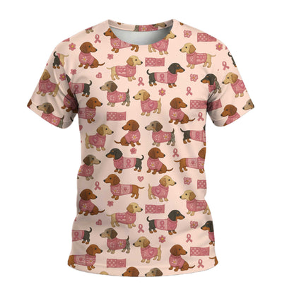 Cute Sausage Dog Graphic Shirt - Dachshund Christmas Shirt, Weiner Dog Tee, Pattern Polos For Spooky Season