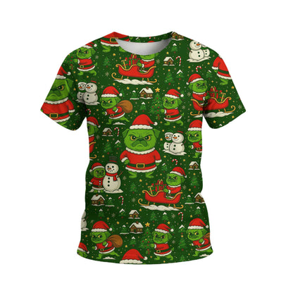Pugrinch Pattern Shirts, Funny Christmas Pug Shirt, Grinch Pug Hoodie For Pet Lover