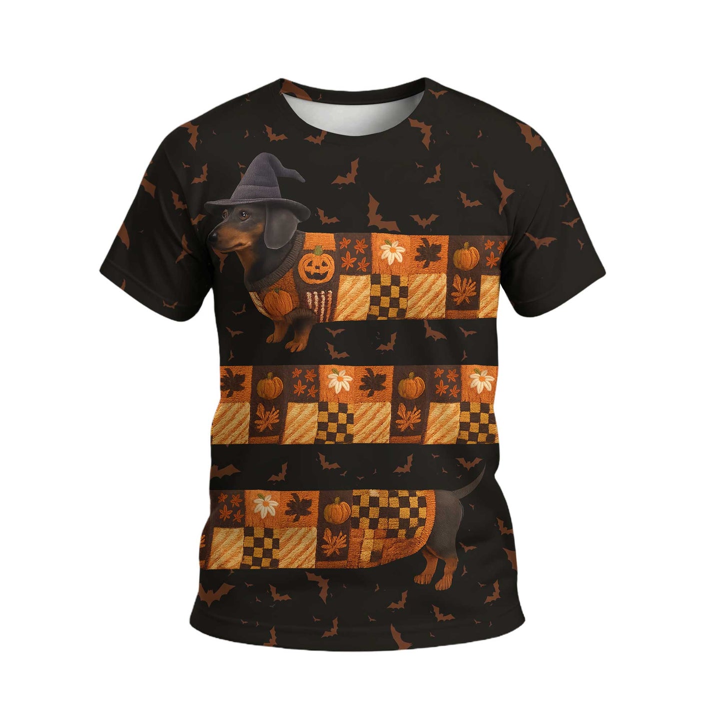 Halloween Pumpkin Long Dachshund Shirt, Dachshund Shirt, Weiner Dog T Shirt