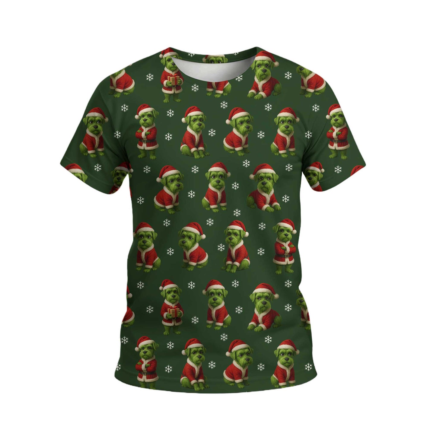 Funny Green Schnauzer Christmas Hoodie, Cute Schnauzer Shirt, Holiday Gift for Schnauzer Lovers