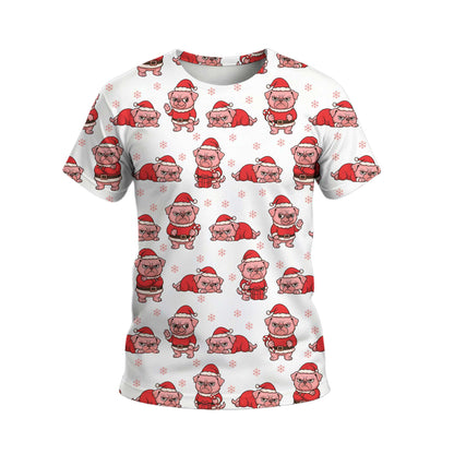 Pink Pug Christmas Hoodie, Funny Pug Christmas Sweatshirt, Perfect Holiday Gift For Dog Lovers