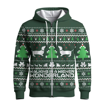 Walking In A Wiener Wonderland, Christmas Dachshund Shirt, Weiner Dog Shirts