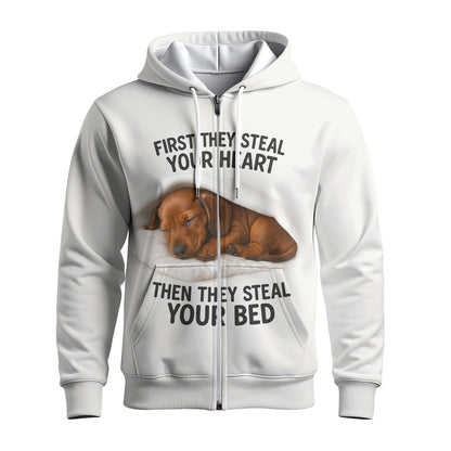 First They Steal Your Heart Then They Steal Your Bed, Dachshund Shirt, Weiner Dog T Shirt