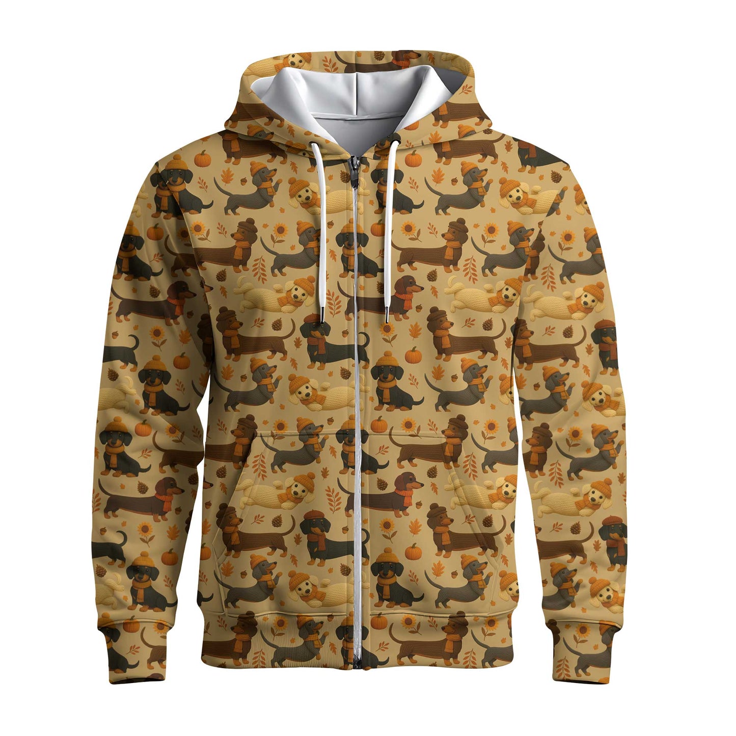 Fall Pattern Shirt, Dachshund Christmas Shirt, Weiner Dog Tee, Pattern Polos For Spooky Season