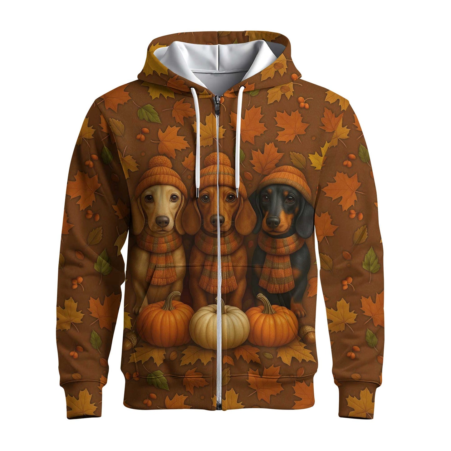 Autumn Fall Pumpkin Wiener Dog Shirt - Weiner Dog Christmas T Shirt, Dachshund Shirt Women’s, Pattern Polos For Spooky Season