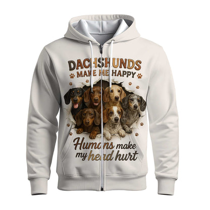 Dachshunds Make Me Happy, Dachshund Shirt, Weiner Dog Shirts, T Shirts For Dachshunds