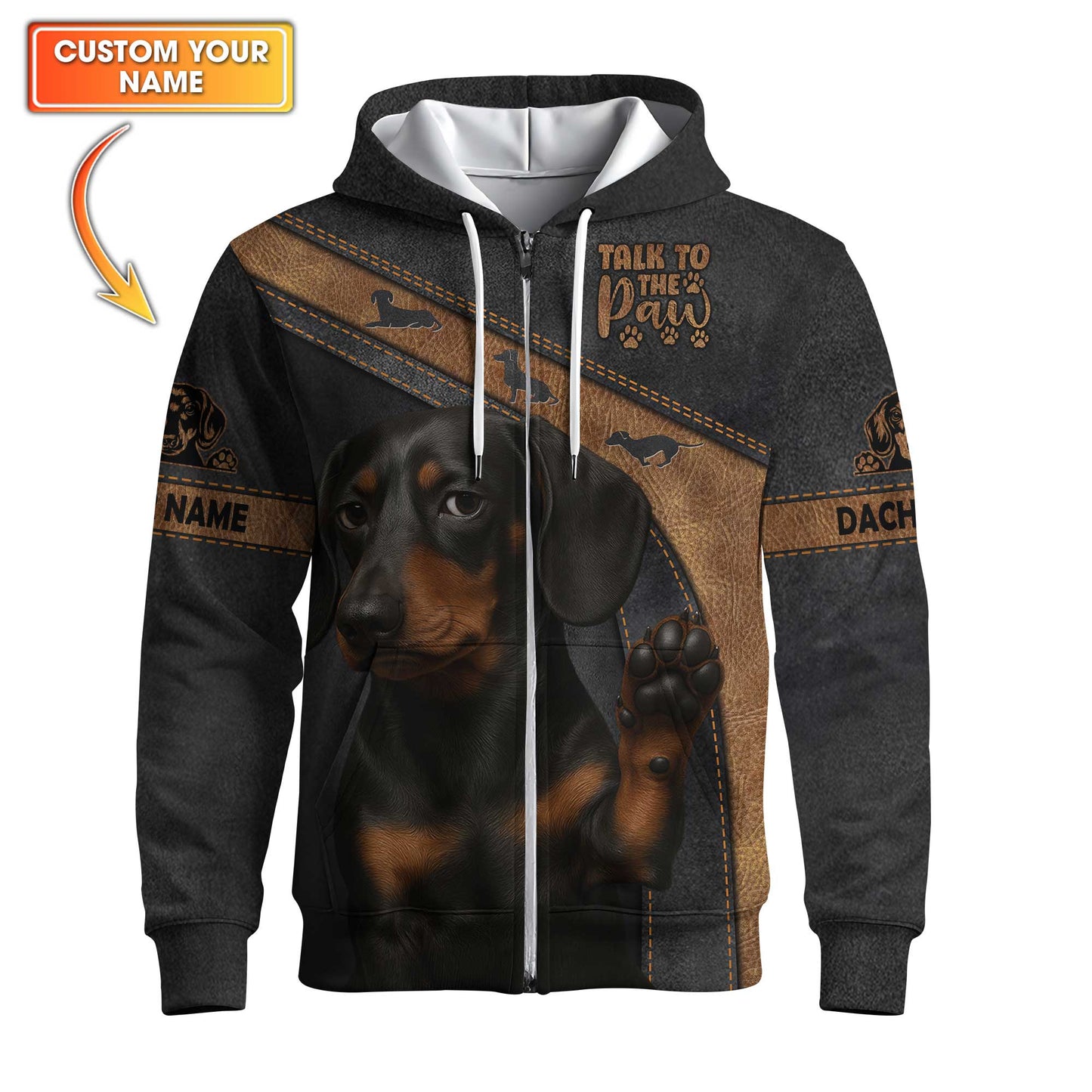 Talk To The Paw Custom Name Shirt, Dachshund Shirt, Weiner Dog T Shirt